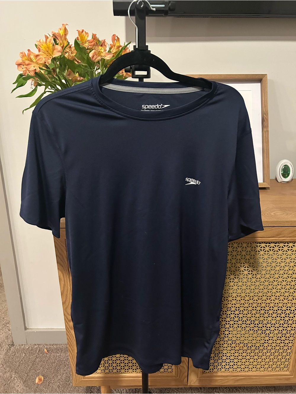 Speedo Menโs Navy Short Sleeve Crew Performance Tee